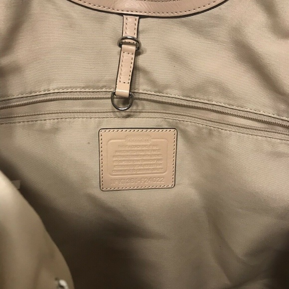 COACH Pink Animal Print Canvas Tote Bag - Picture 5 of 8